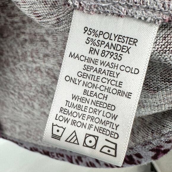 LOGO by Lori Goldstein Animal Print Hi Lo Tunic w/ Matching Purple Tank Set 2XS - Picture 8 of 8